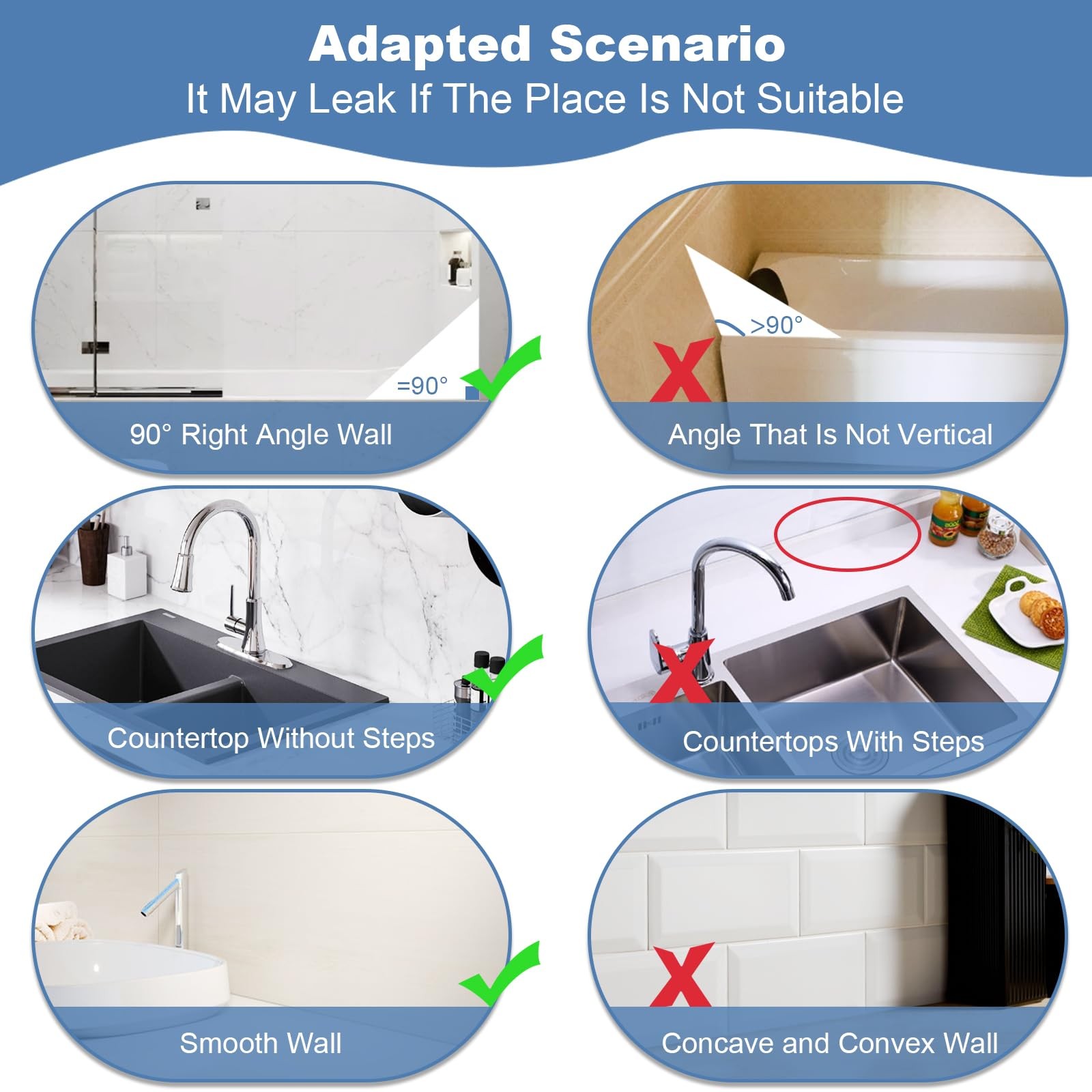 2 Pack Large Shower Splash Guard for Walk in Shower, Upgrade 9.25 x 9.25 In Bath