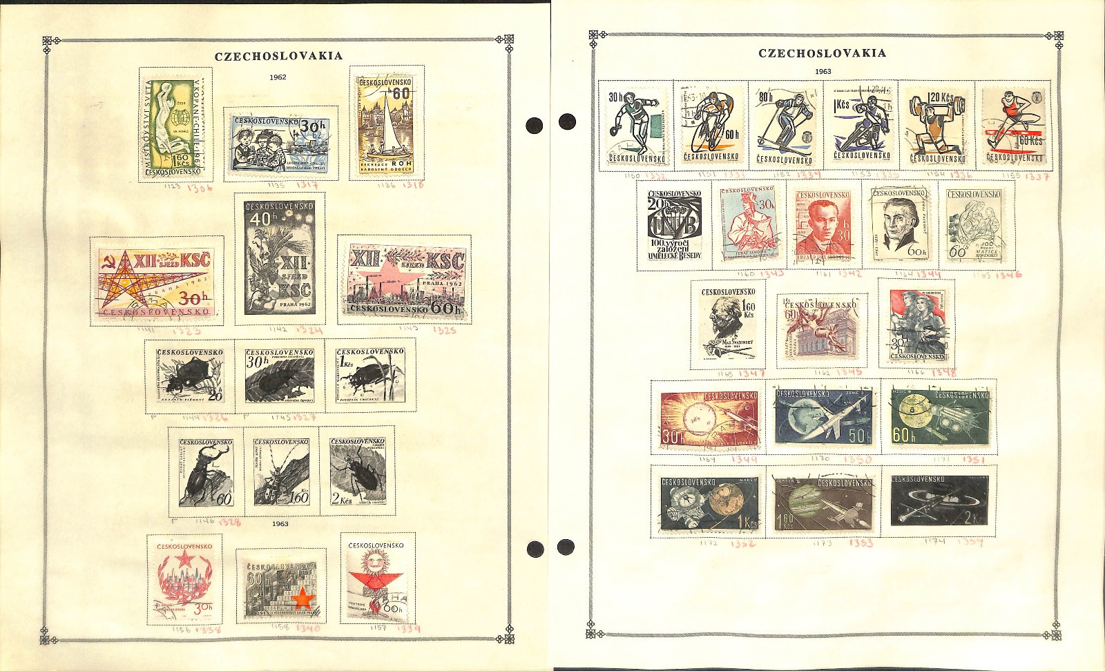 Czechoslovakia Stamp Collection on 60 Scott International Pages, 1918..1996 (BA)