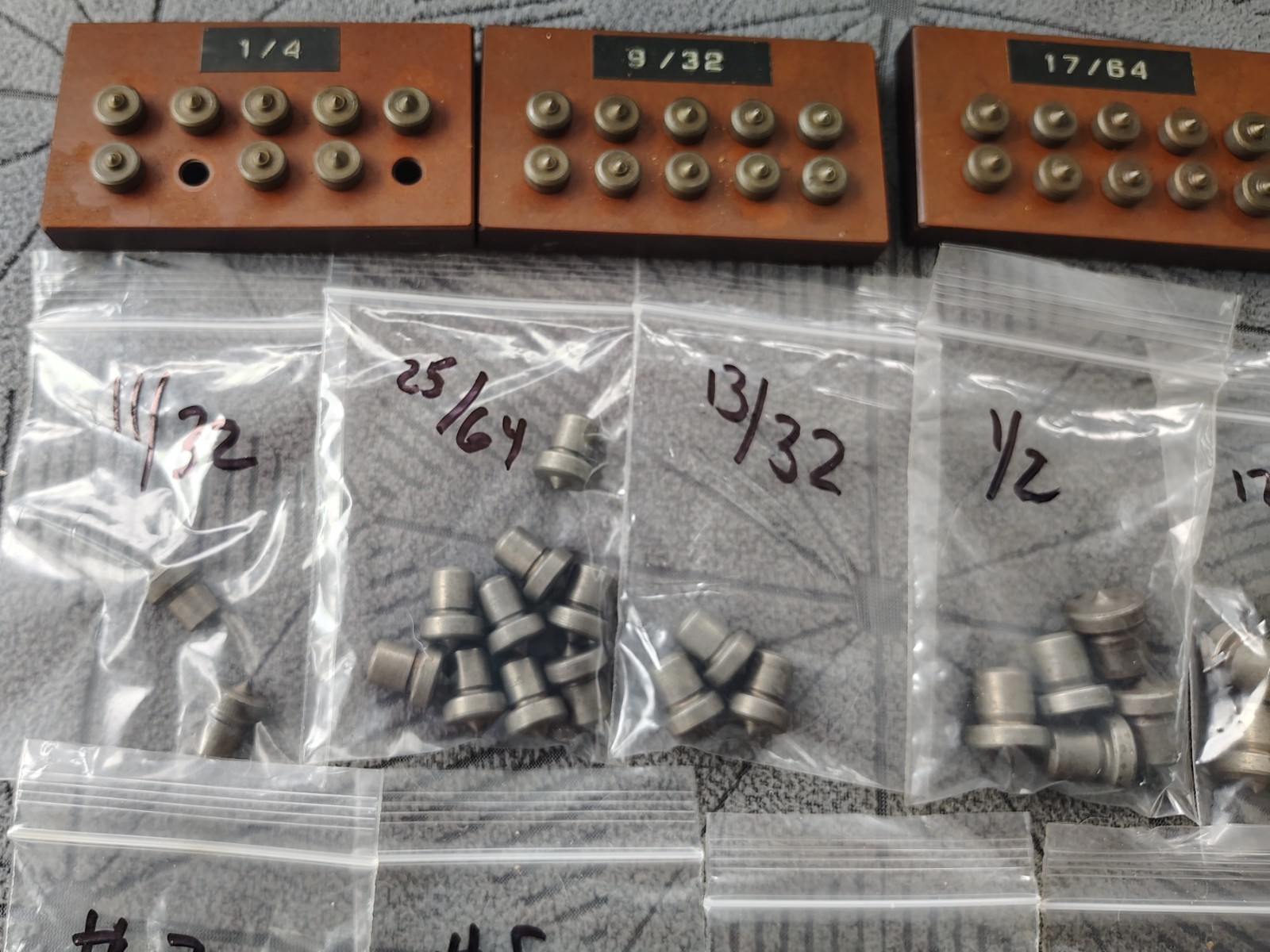 🗽VINTAGE MACHINIST/ TOOLMAKER TRANSFER PINS LARGE SET OF 24 SIZES