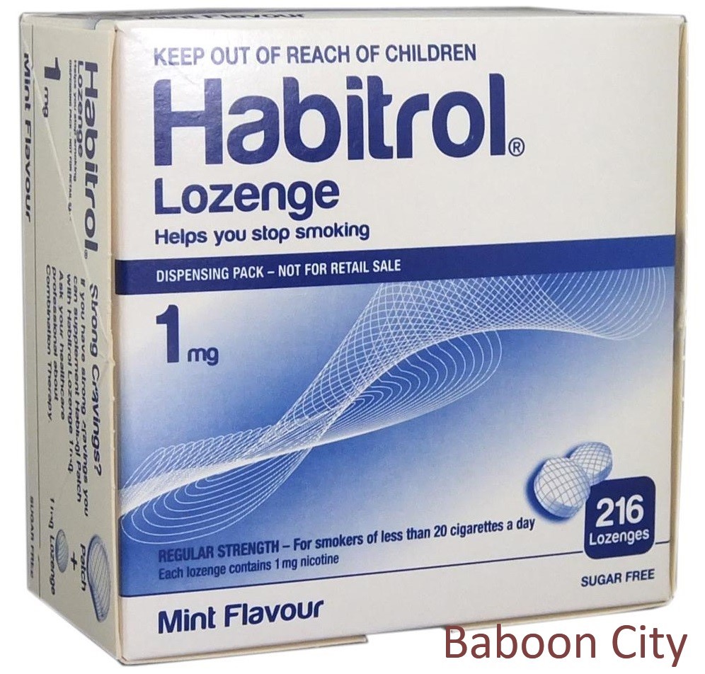 Habitrol Lozenge 1mg Nicotine Mint (216 Pieces) NEW 07/2027
