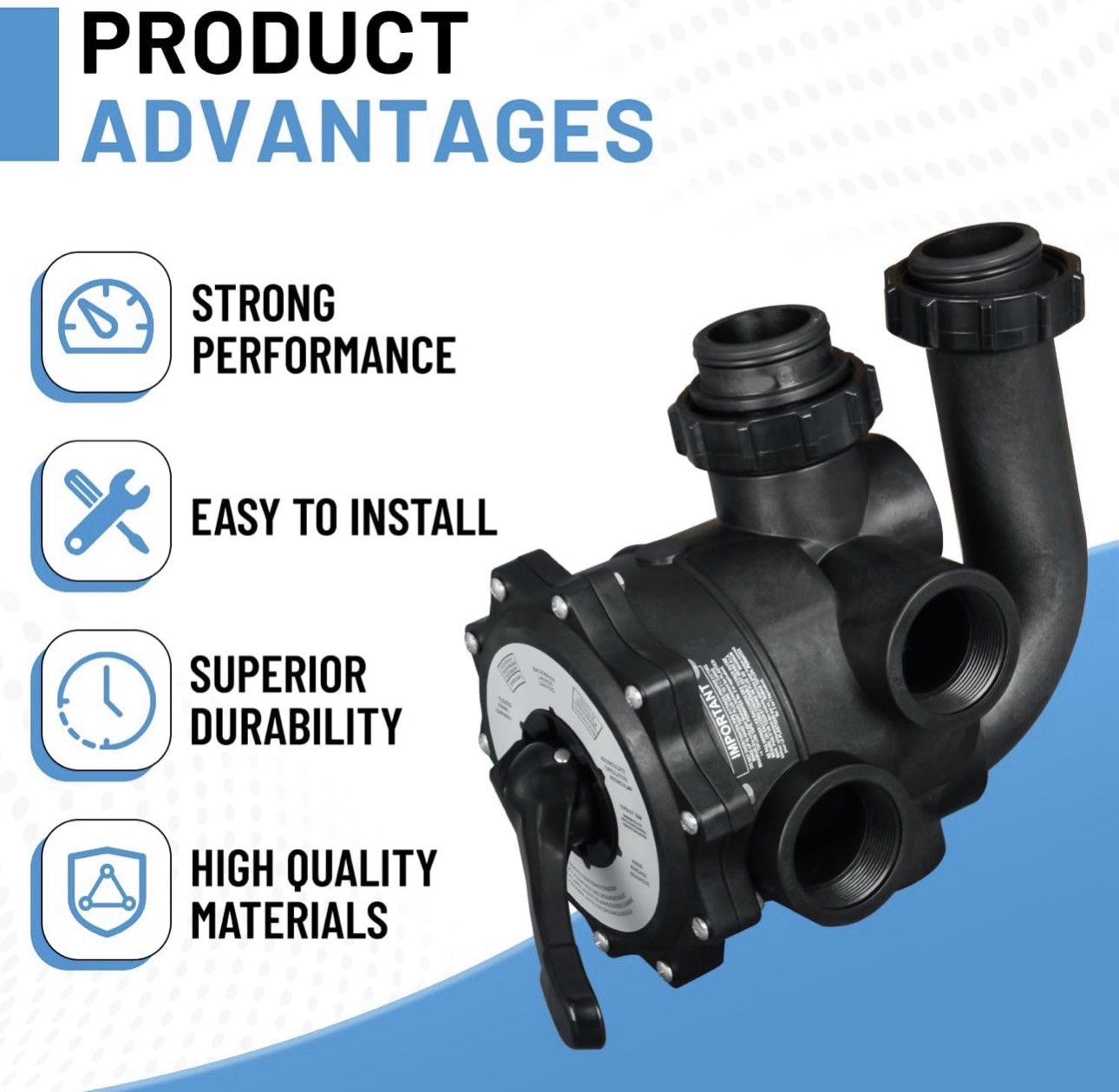 SP0715XR50 2 Inch Pool Multiport Control Valve Replacement for Hayward Pro Se...