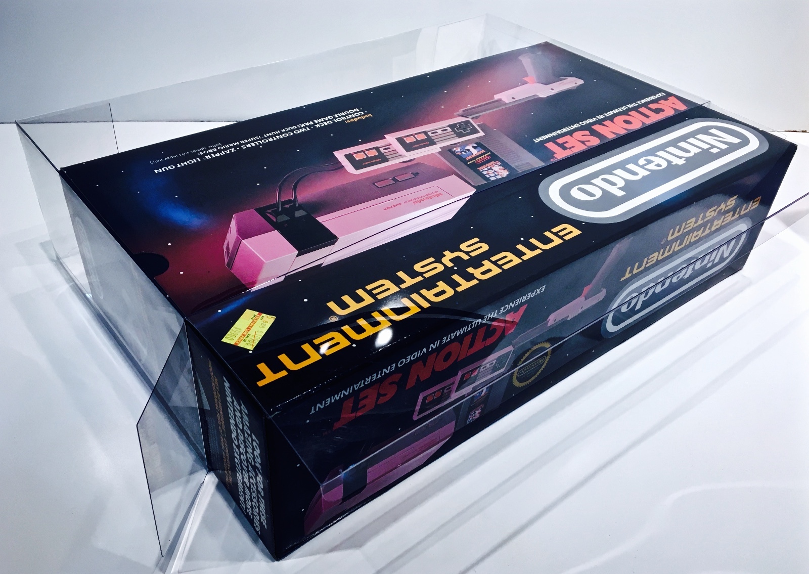 1 Console Box Protector For NES ACTION SET Both Styles Nintendo Display Boxes