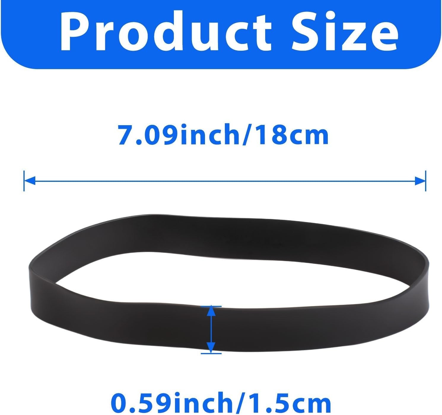 Large Rubber Bands Heavy Duty, 22 Pcs Size 107 Black Rubber Bands