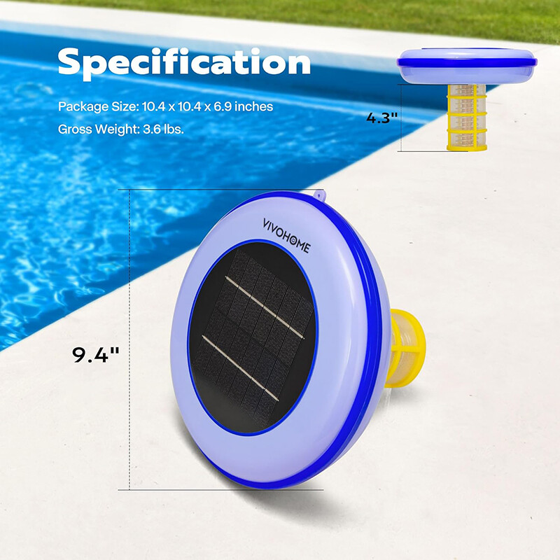 Solar Pool Ionizer Chlorine-Free Sun Shock & Water Purifier Up to 35,000 Gal