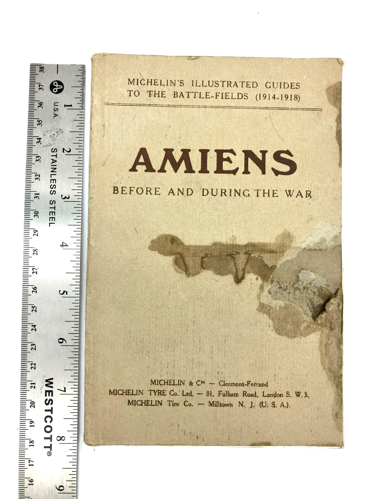 Antique 1919 WWI AMIENS Before And During The War Michelin Illustrated Guide