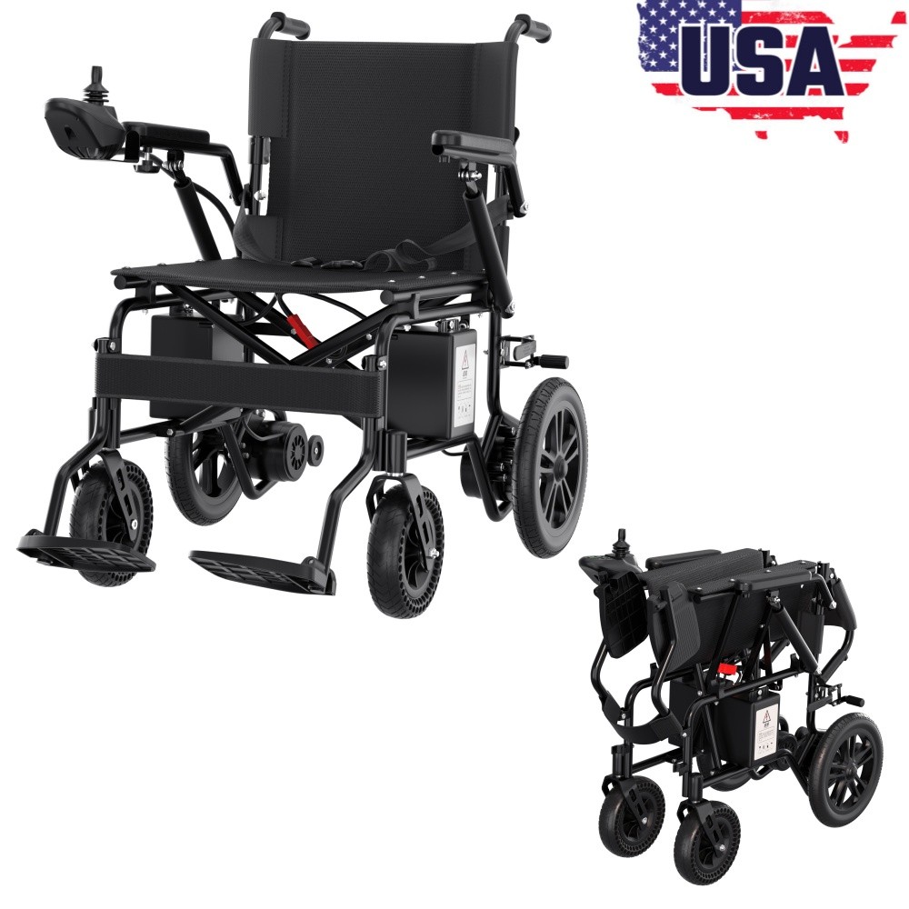 500W Foldable Electric Lightweight Intelligent Wheelchair For Senior All Terrain