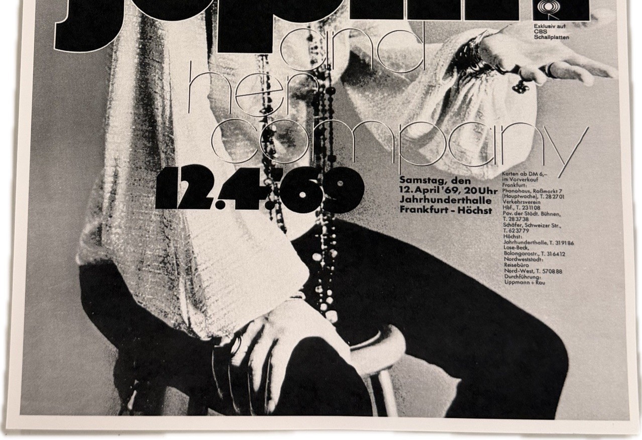 Janis Joplin and Big Brother & The Holding Company Flyer (April 12, 1969)
