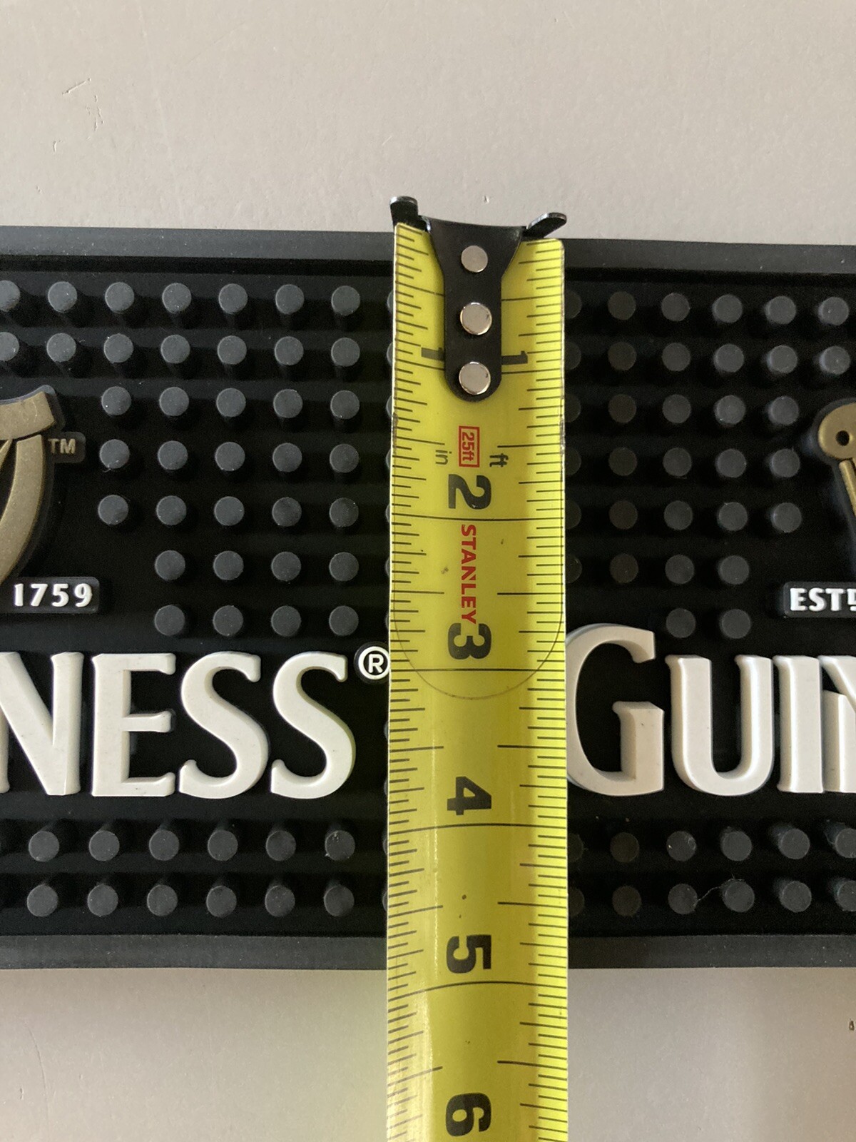NEW Guinness Beer Rubber Bar Spill Mat for tap Or Bar glass Dublin Ireland