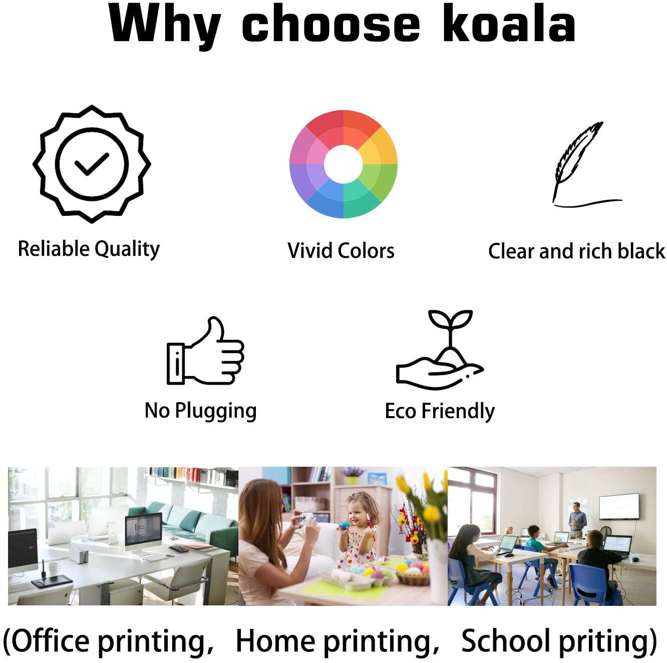 Bulk 800ML Koala Ink Refill Kits for All Inkjet Printers HP Canon Epson Brother