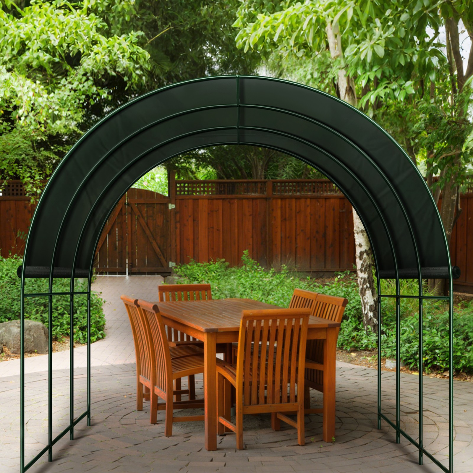 Large Size Steel Garden Arch Rose Arbor Climbing Plant Grape Support Frame Yard