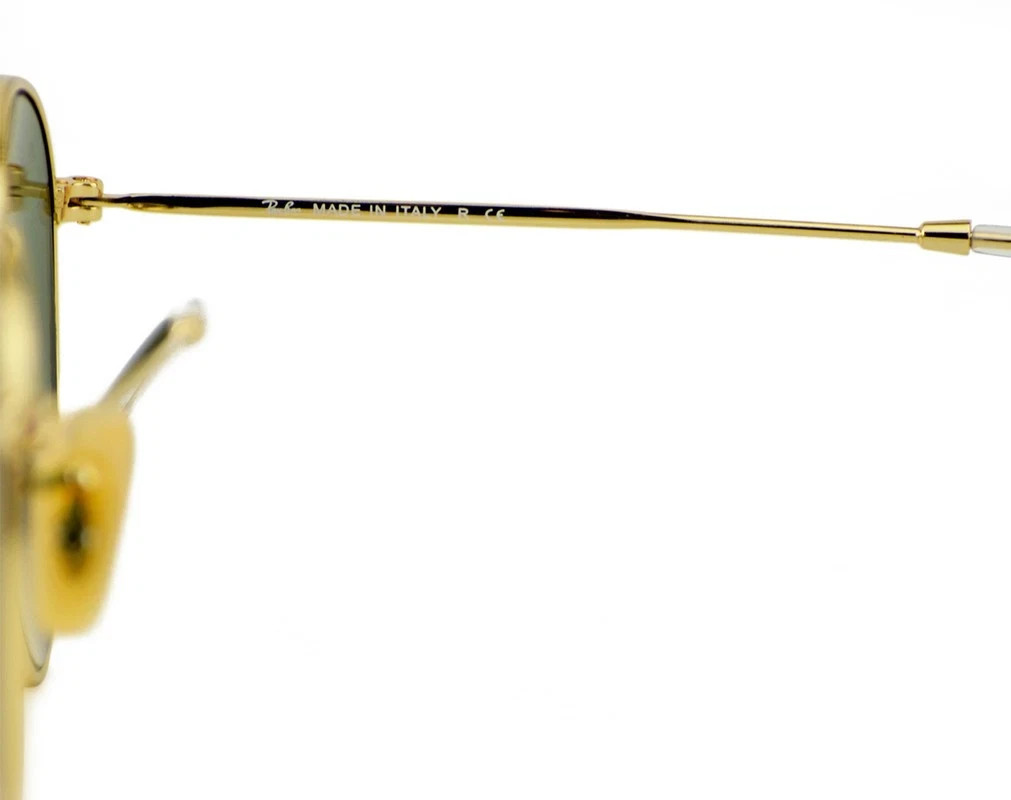 Ray-Ban Sunglasses RB3447 Round Metal Gold Frame Green Classic Lens 50mm Unisex