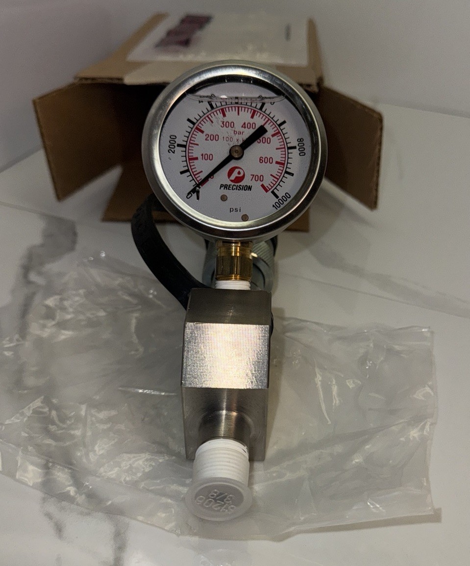 RokSolid/ Enerpac GA45GC Style Gauge Adaptor Assembly 0-10,000 PSI Gauge CR400