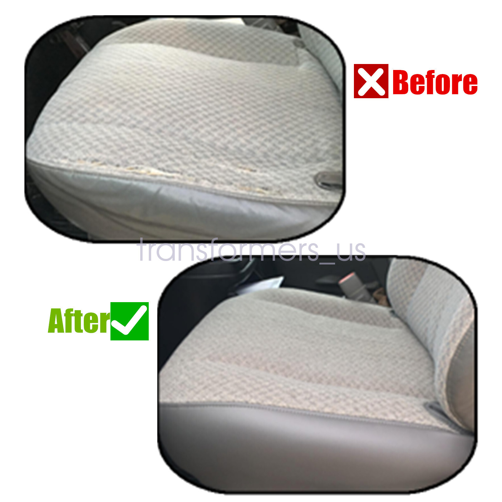 For 2003-2014 Chevy Express Driver & Passenger Cloth Seat Cover & Foam Cushion