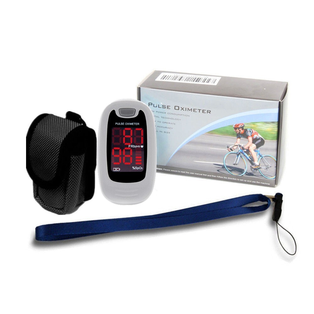 Finger Pulse Oximeter Blood Oxygen Monitor SpO2 Heart Rate Tester Free Bag USA