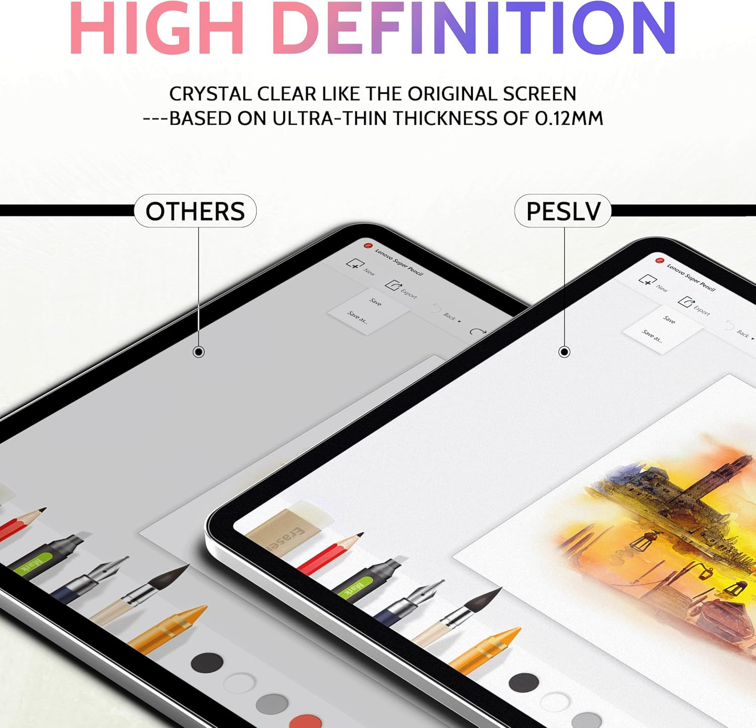 2 Pack like Paper Screen Protector for Ipad Pro 13 Inch M4/M5 [2024/2025 7Th/8Th