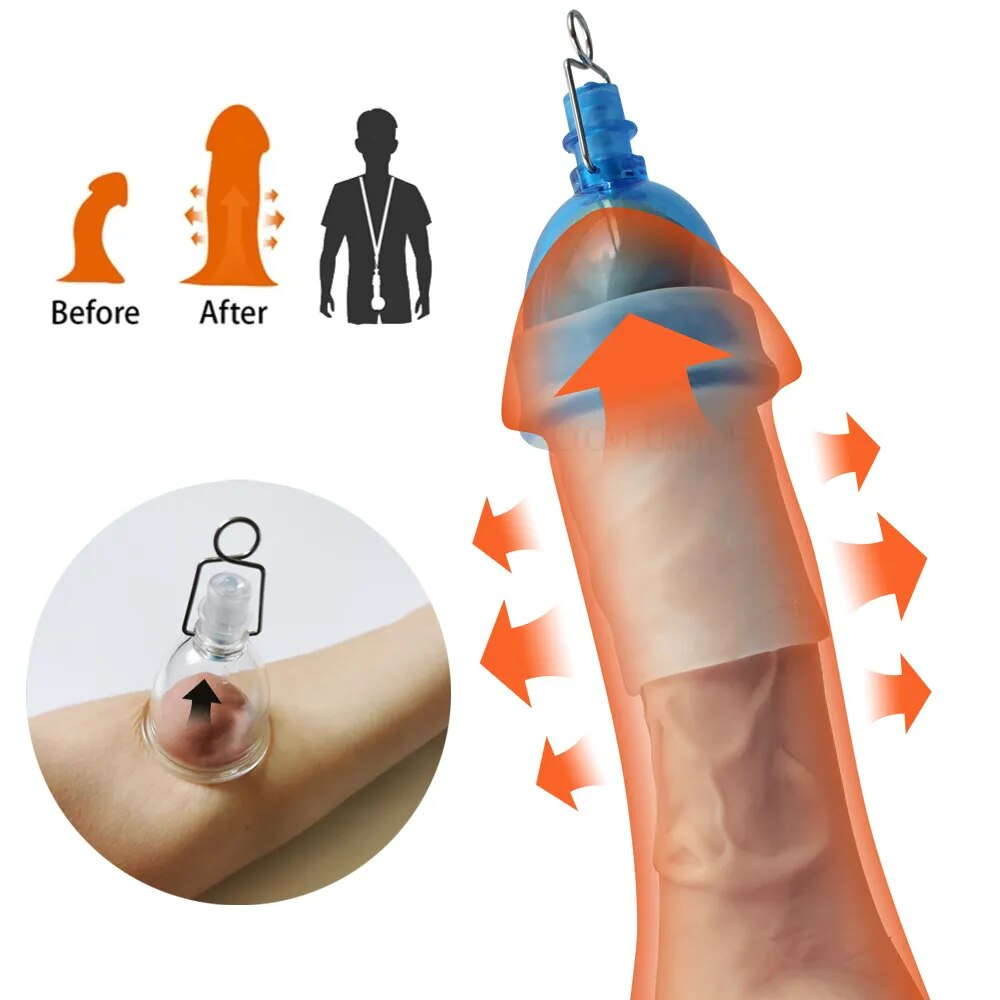 Super Penis Enlargement Extender Vacuum Stretcher Pump Hanger Bigger Enhancement
