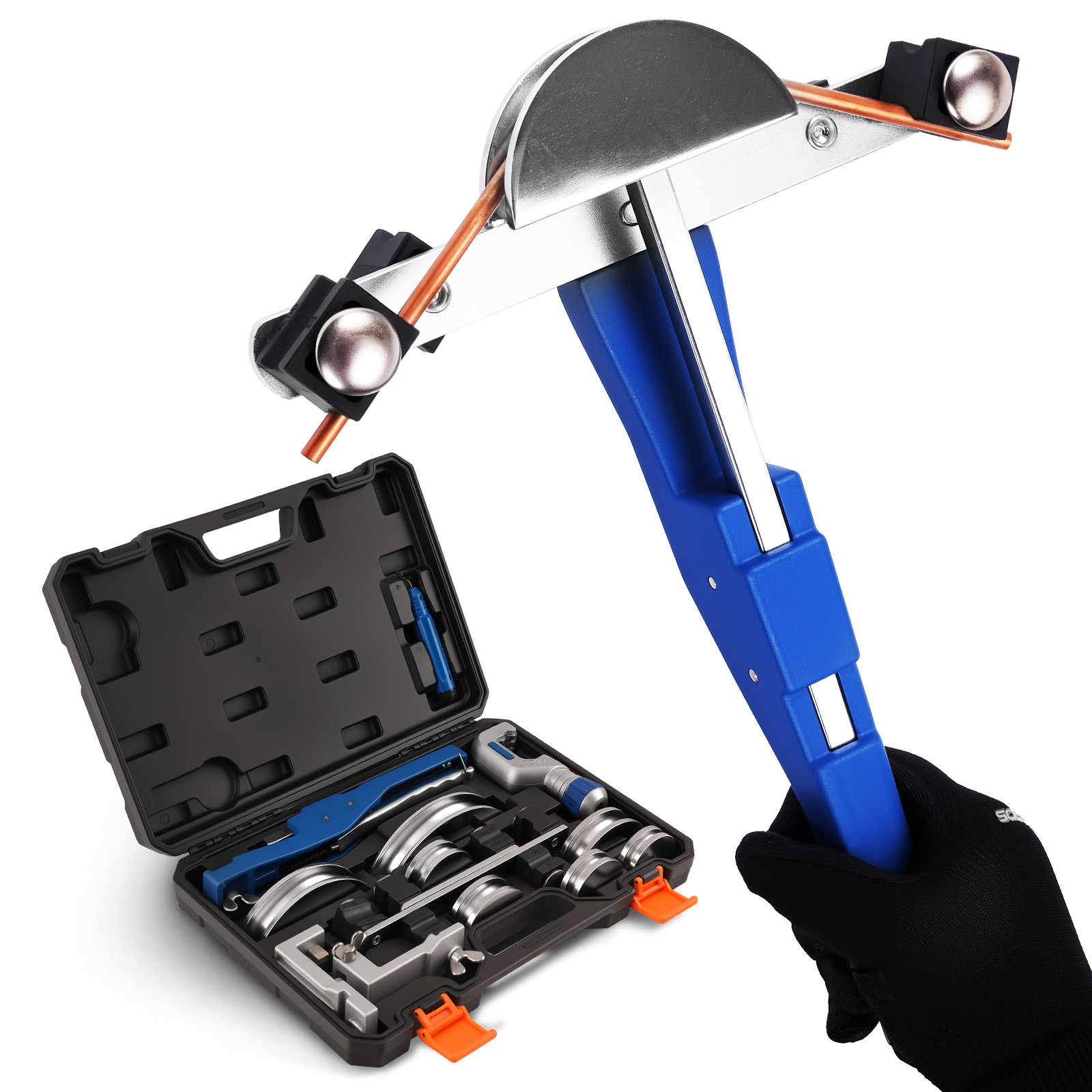 Ratcheting Pipe Tube Bender Reverse Bend 1/4"-7/8" Ratchet Copper Pipe Tool QME