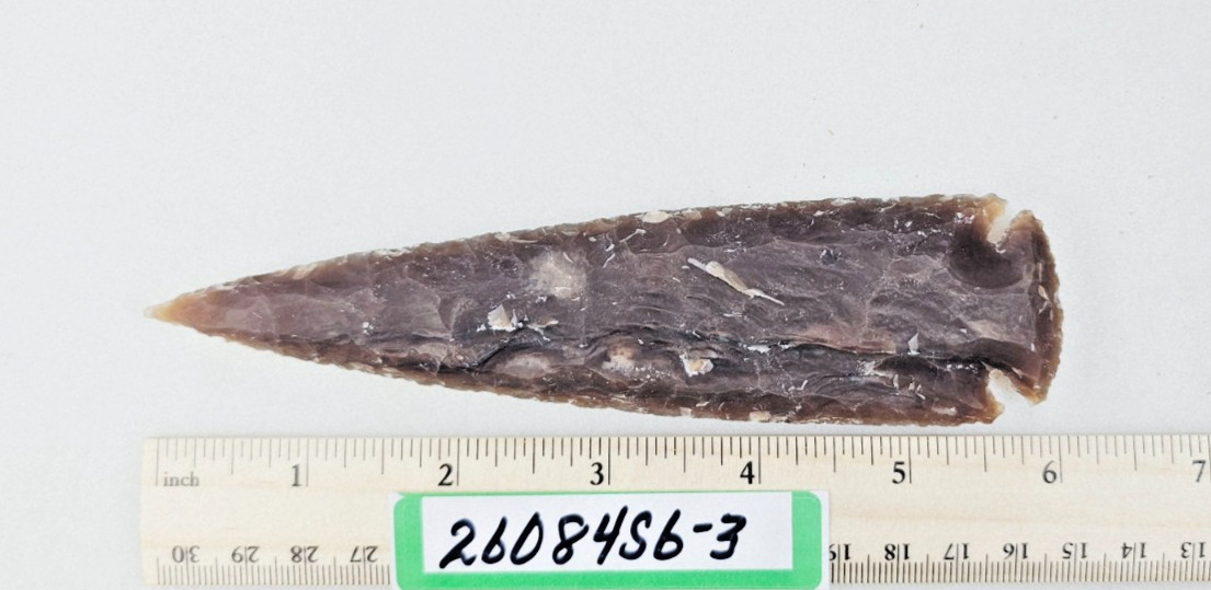 6" Spearhead - Lance Head - Drill Point - Knife - Hand Knapped Agate