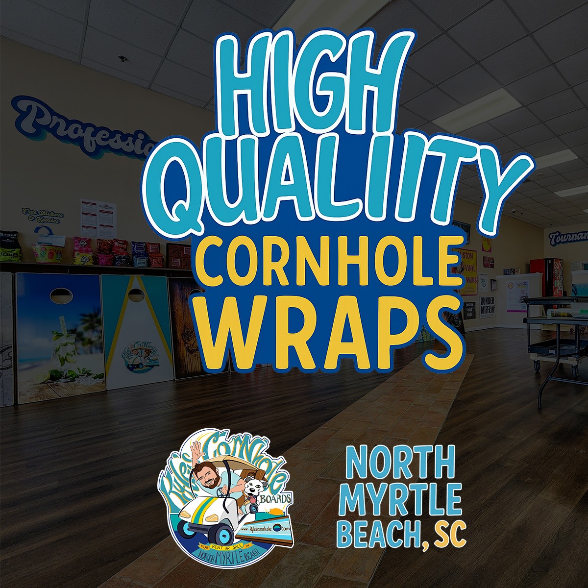 Neon Drinking Game Cornhole Wraps – Laminated Vinyl – Fadeproof & Durable Skins