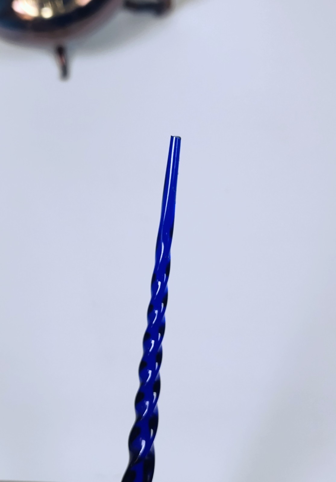 Rare 1960's Murano Glass Inkwell & Dip Pen Set – Cobalt Iridescent Signed Italy