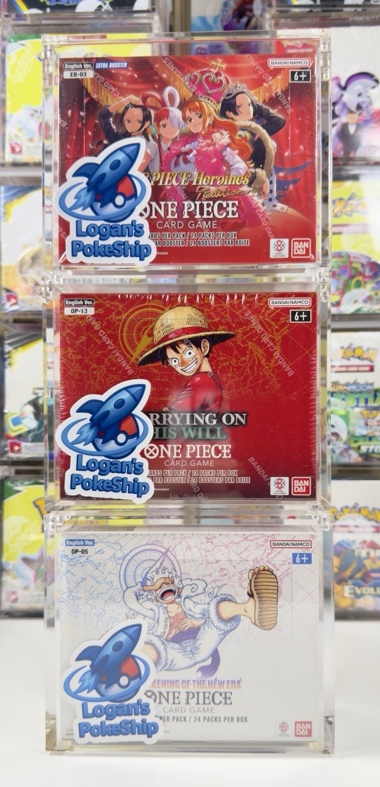 One Piece Booster Box Acrylic Case Magnetic Lid - UV resistant - US seller