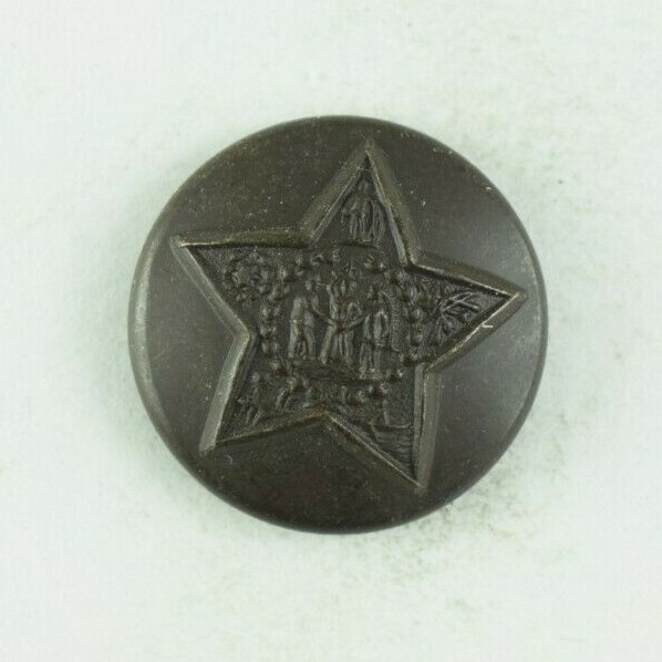 1890s Oklahoma State Seal Original Uniform Button Z8M