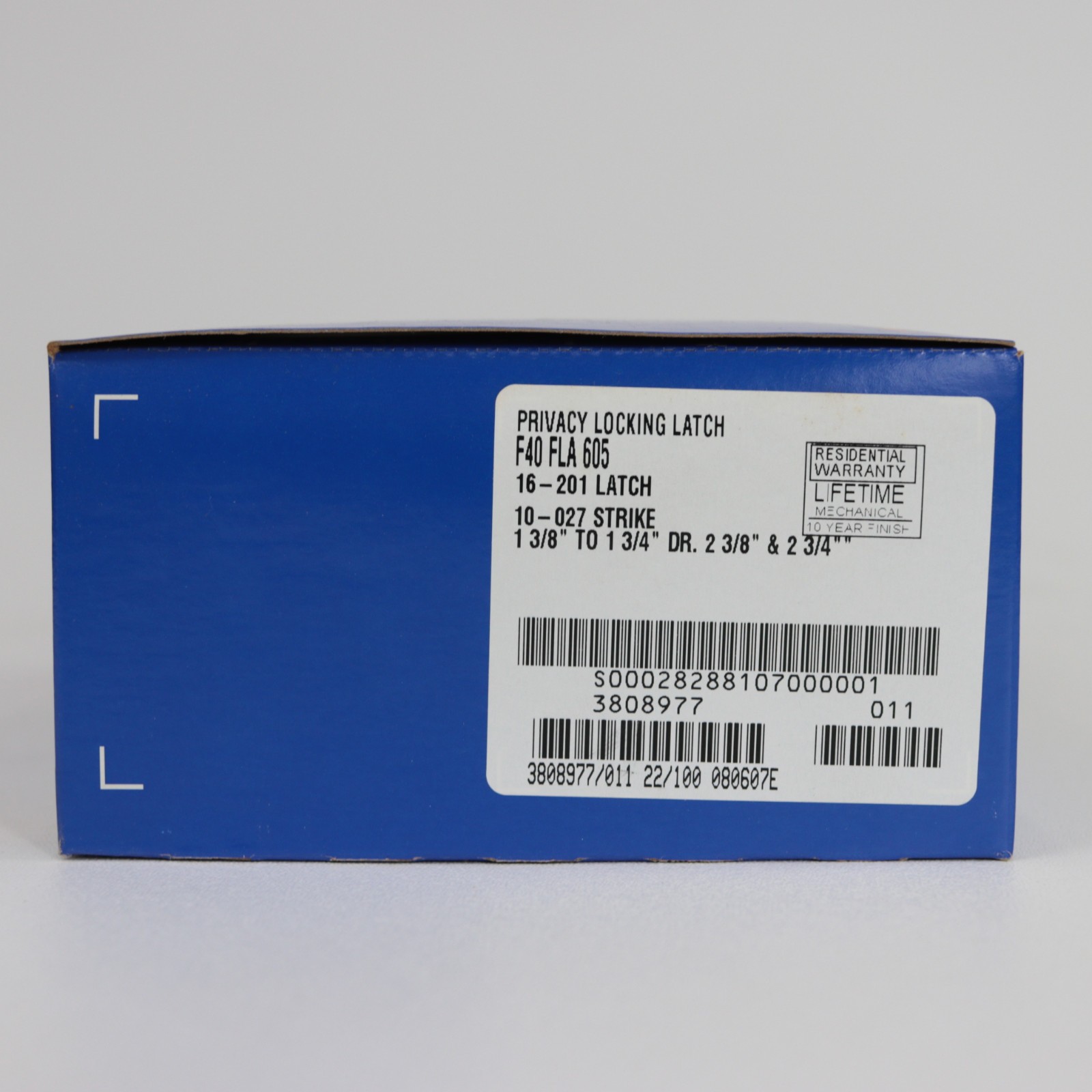 Schlage Flair Reversible Privacy Lock Lever Set in Polished Brass F40 FLA 605