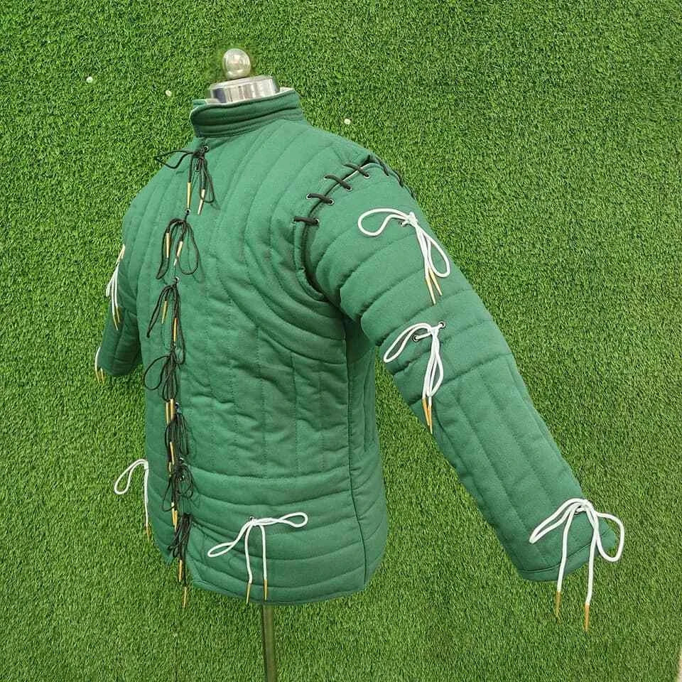 Halloween Medieval Arming Doublet Gambeson Quilted Armor Aketon Costume Jacket
