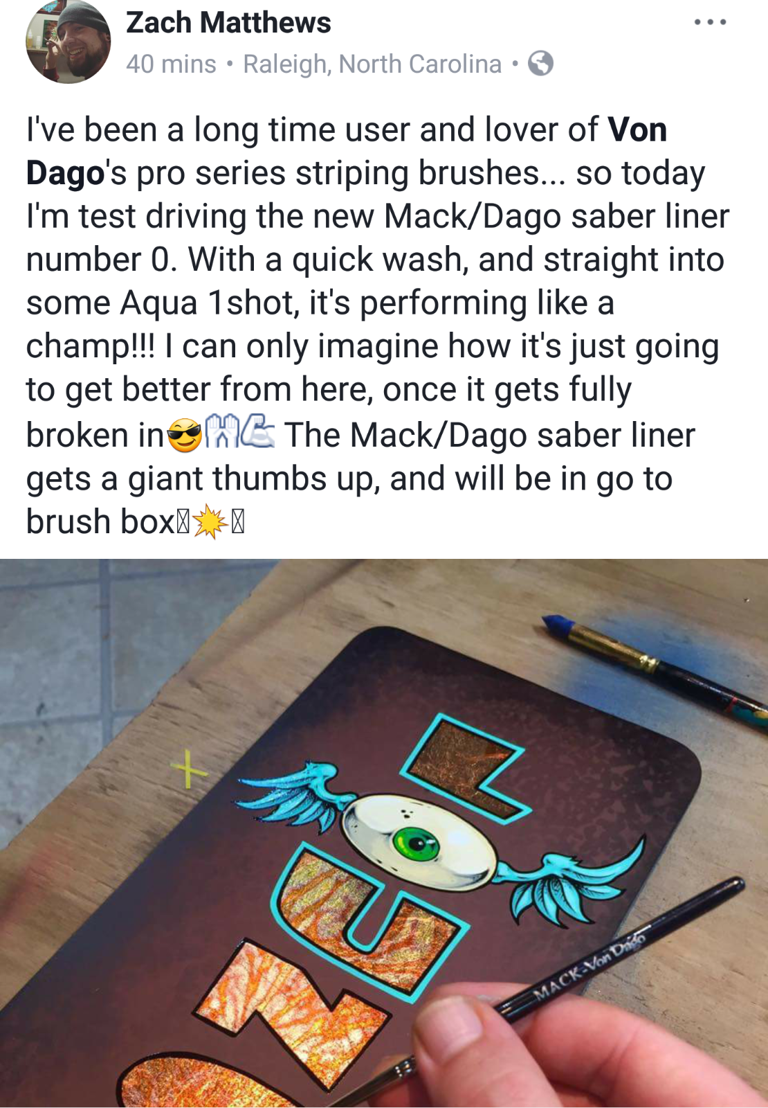 PROFESSIONAL "Pro Series" Lettering & Outlining 6 Brush Set - by VON DAGO