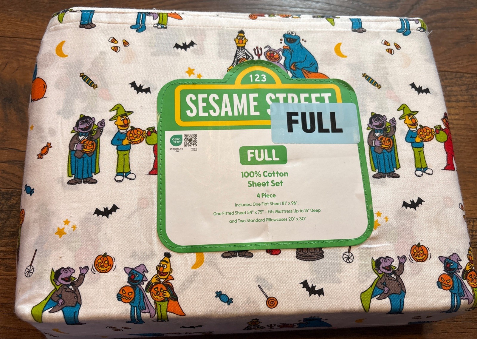 Sesame Street Halloween Bed Sheet Set Full Kids