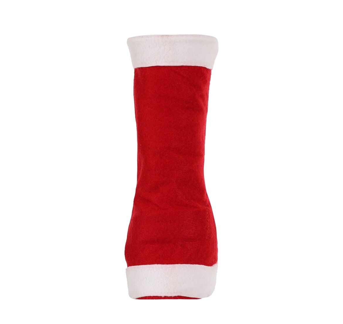 Set of 4 Red And White Fleece Horse Leg Wraps Boots Santa Christmas Parades