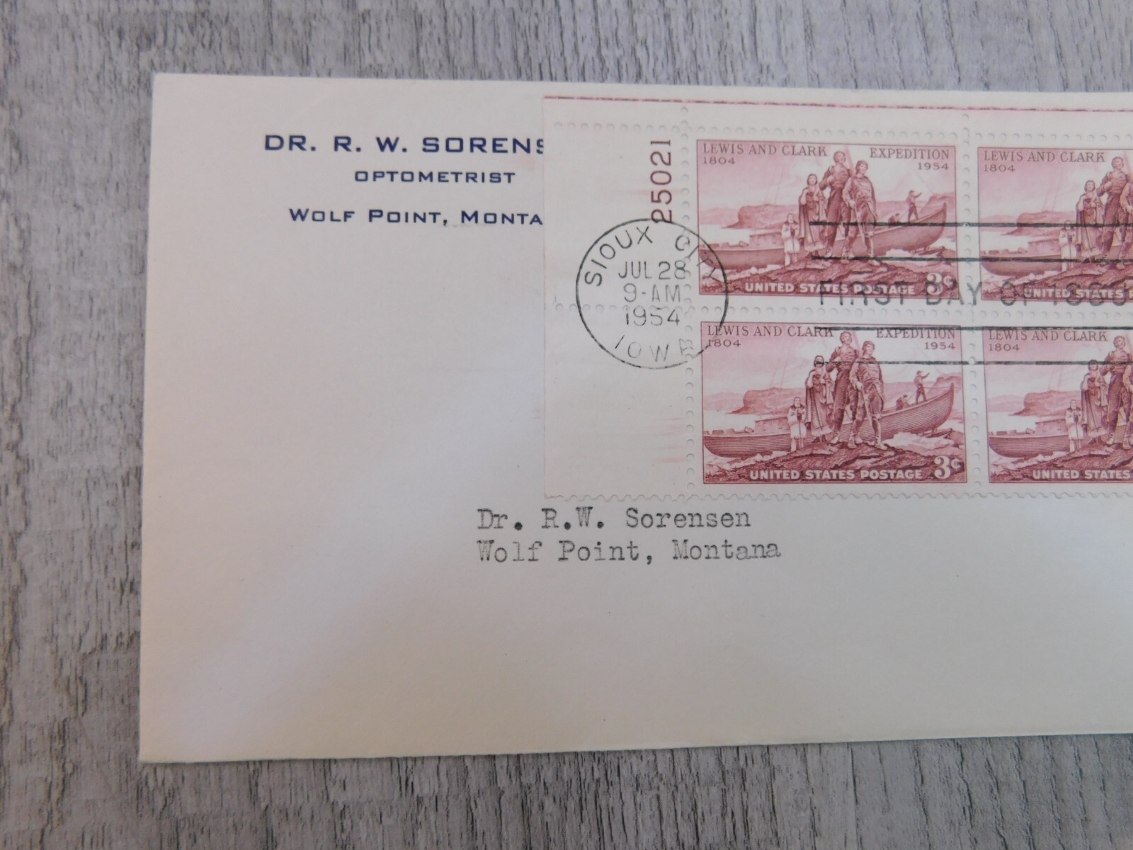 1st Day Issue Lewis Clark Expedition Sioux City IO Vintage Stamp Envelope Cover