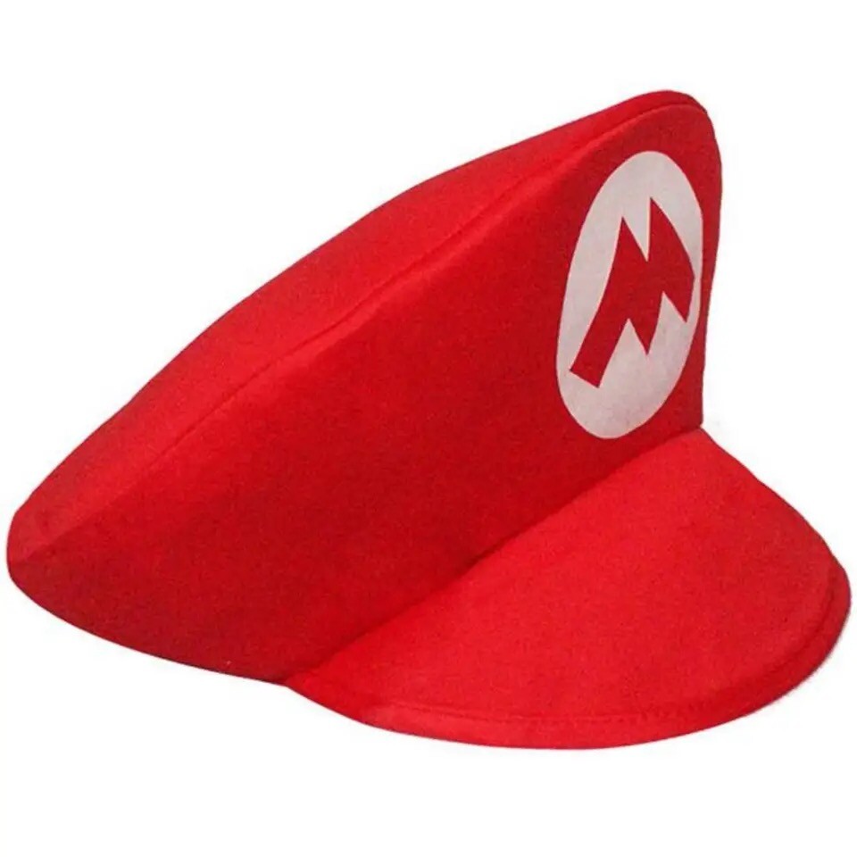 Mario & Luigi Foam Hat Cap and Moustaches Costume Party Cosplay Shows Dress Up