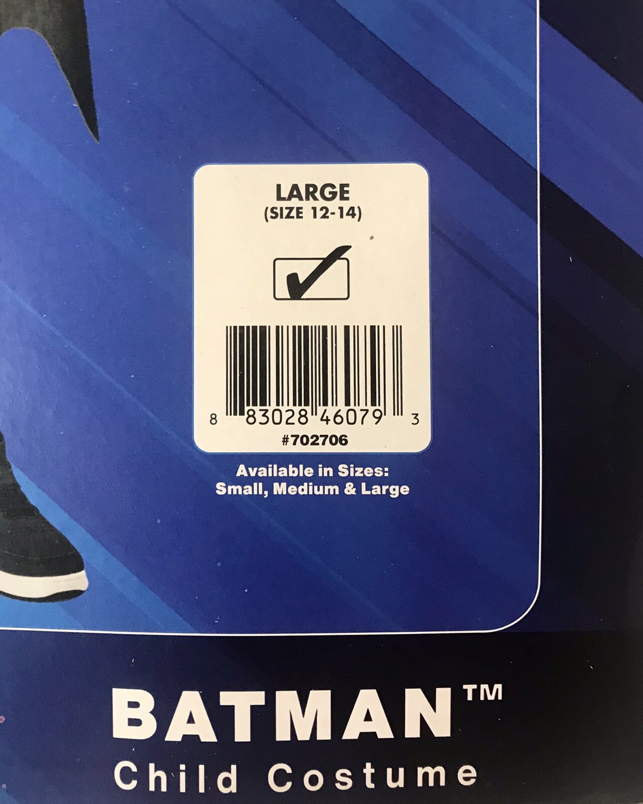 Rubies DC WB Batman Child Halloween Costume 3 Pieces Set Black Multiple Sizes