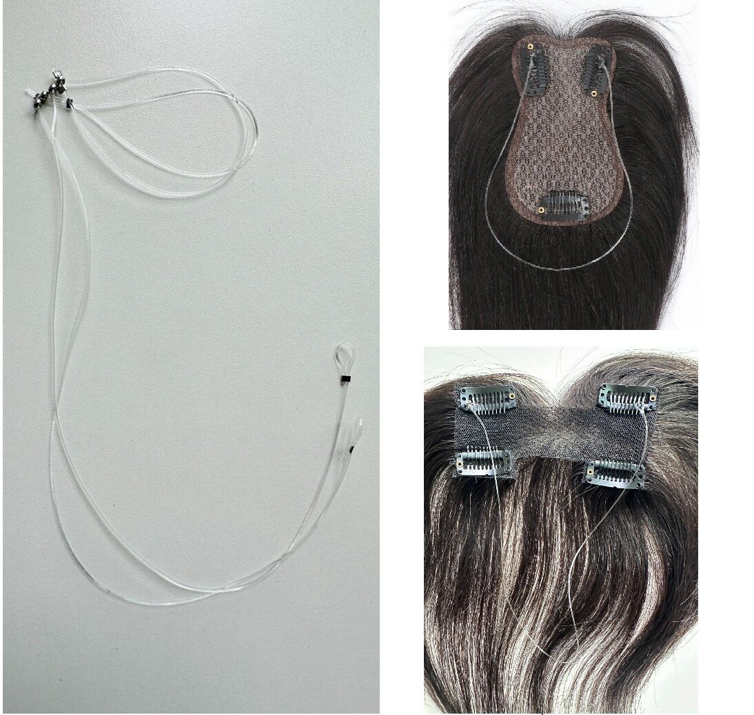 3pcs Invisible Adjustable Transparent Elastic Strap Wire for Hairline Toppper