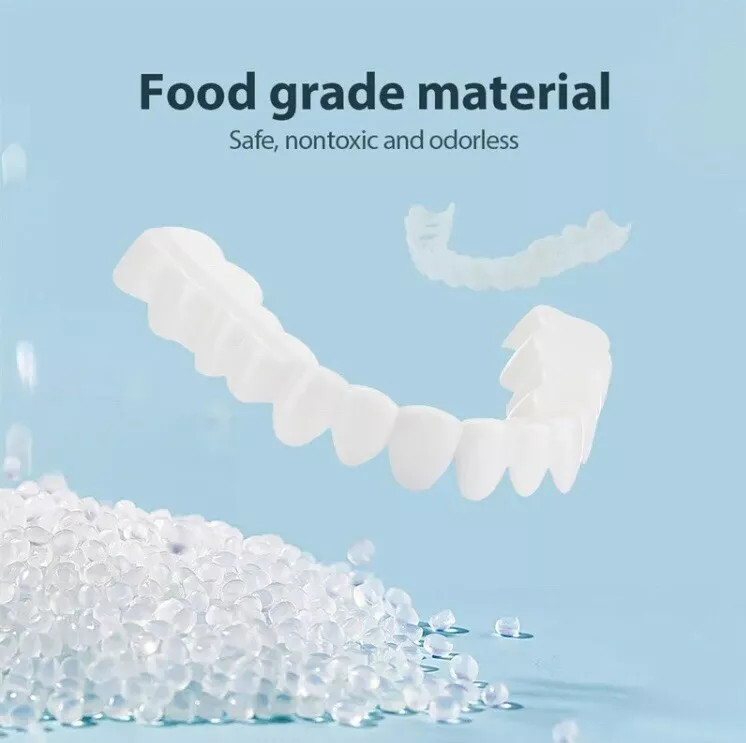 Smile Snap On Upper + Lower False Teeth Dental Veneers Denture Tooth Cover Set