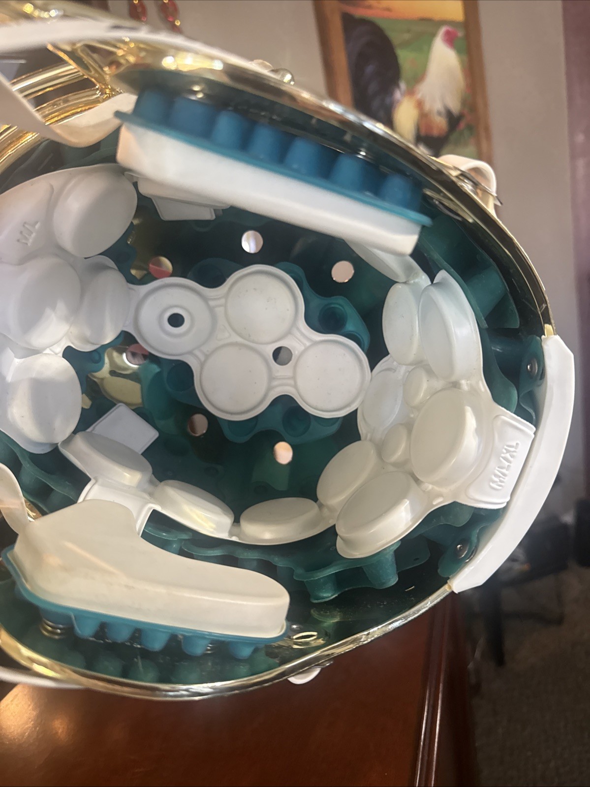 SAN FRANCISCO 49ERS Full Size Chrome Authentic Gold Football Helmet -