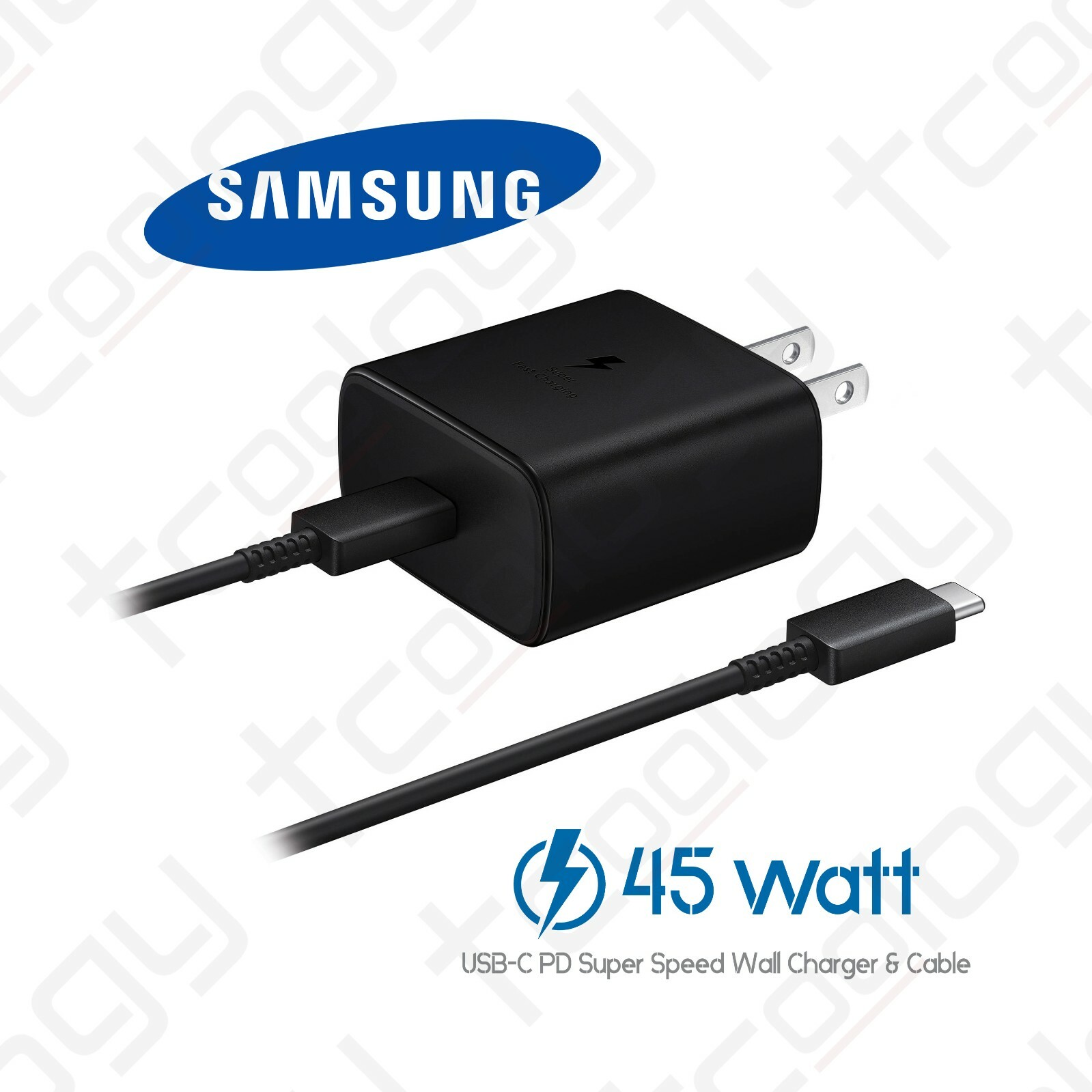 Original Samsung Galaxy S26, S26 Plus, S26 Ultra 45W USB-C Power Adapter & Cable