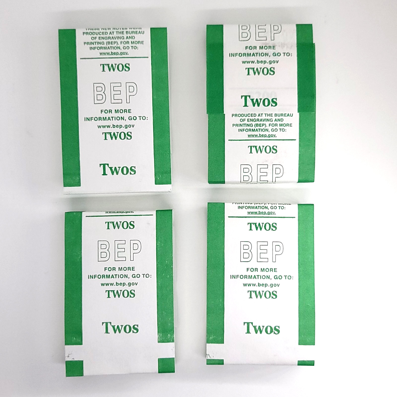 BEP $2 Currency Band For 2 Dollar Bill Money Straps Holds 100 Notes