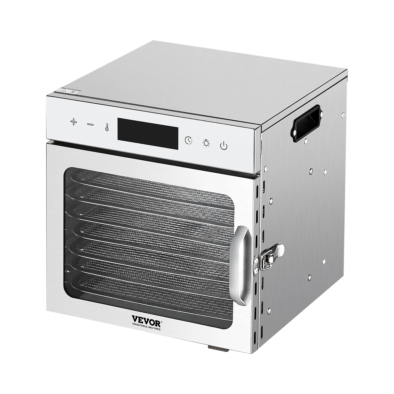 VEVOR 8 Trays Food Dehydrator Machine Stainless Steel 400W Jerky Fruit Drying