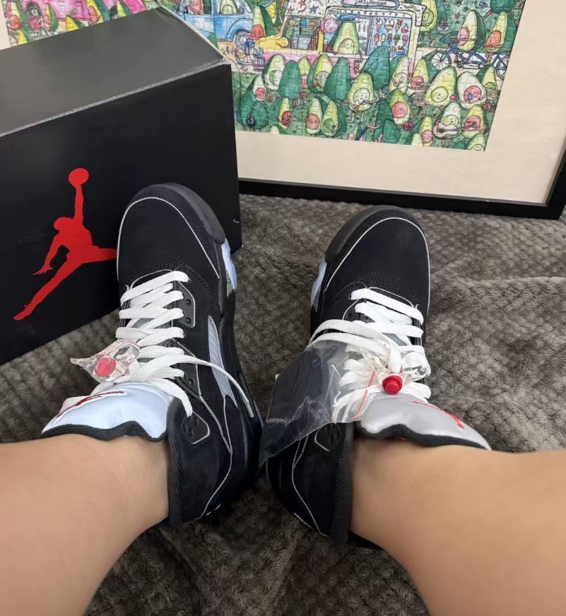 Jordan 5 Retro OG Black Metallic Reimagined High Top Men's Basketball Shoes