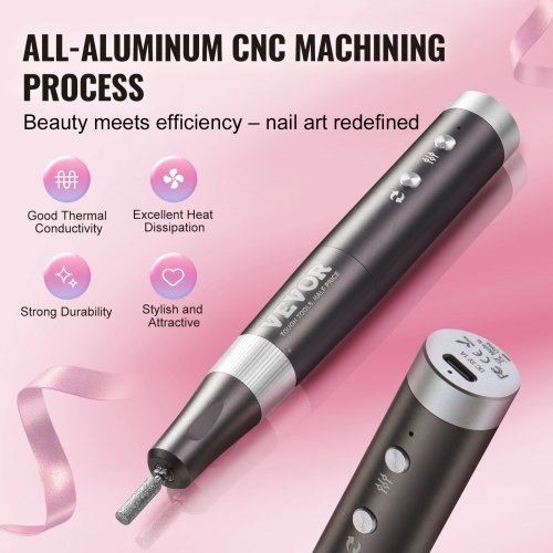 Electric Cordless Nail Drill 30000RPM VariableSpeed Rechargeable Nail E