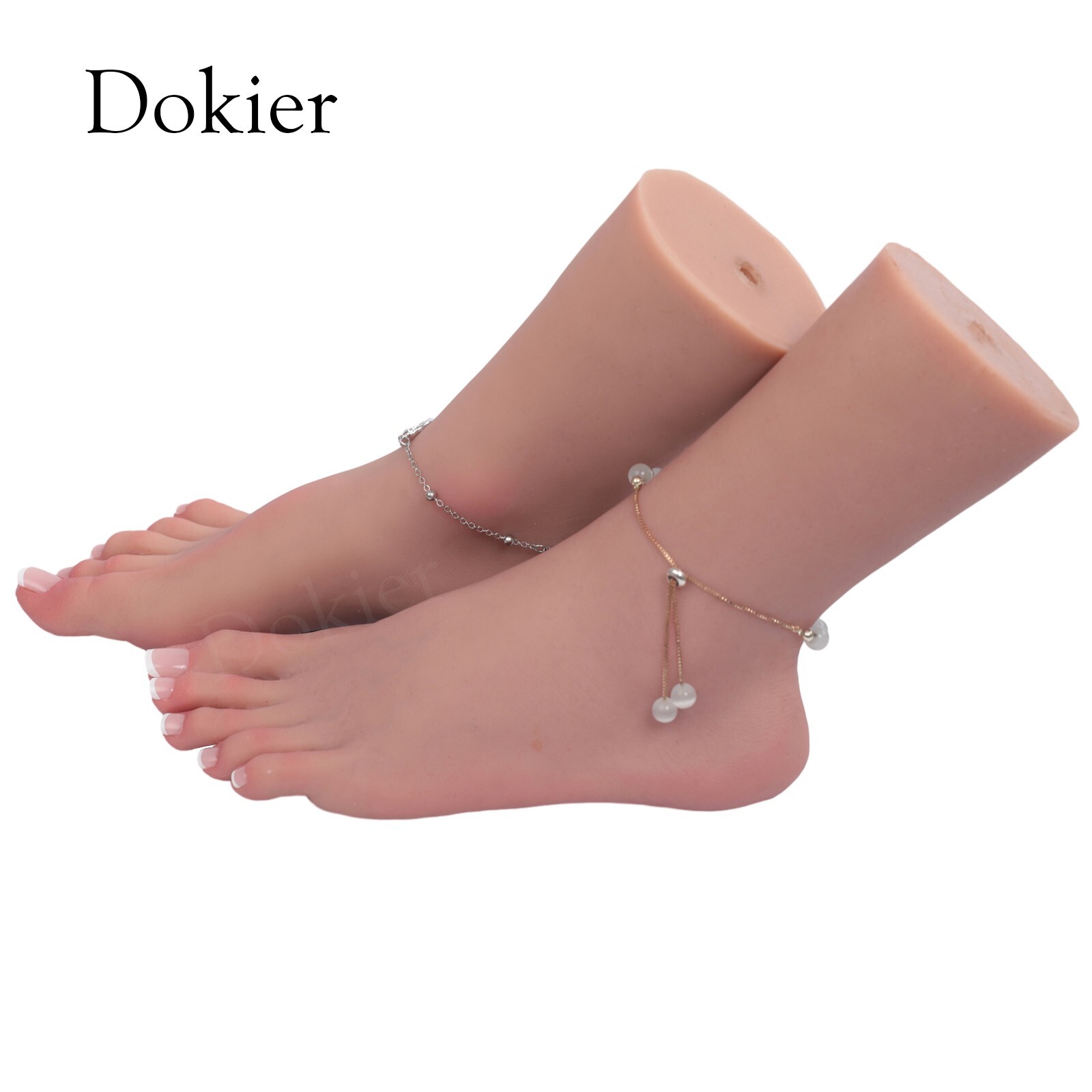 Dokier Silicone Female Feet Model Lifesize Mannequin Display Fake Foot Model