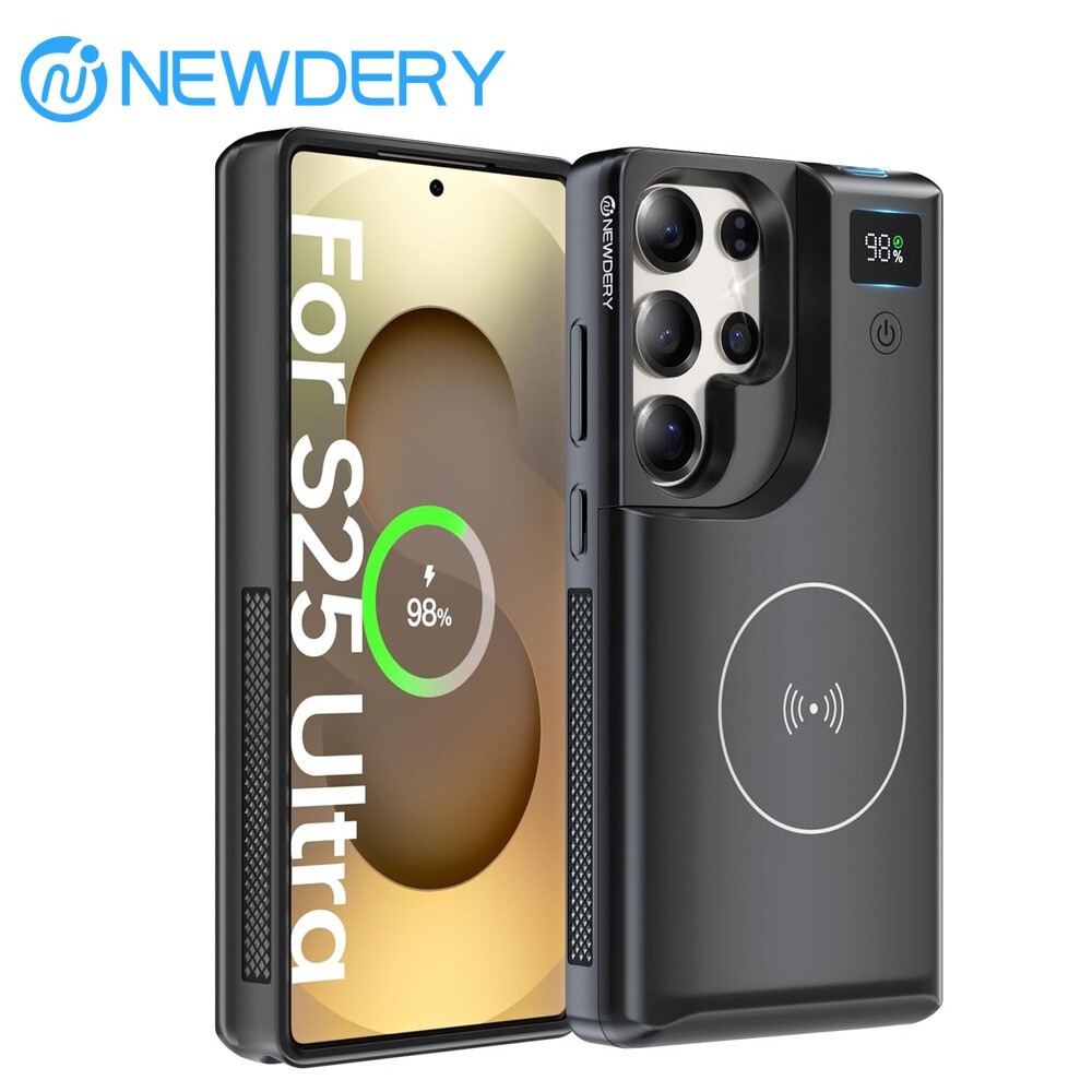 NEWDERY 10000mAh Wireless Battery Case For Samsung S25 Ultra Power Bank Case