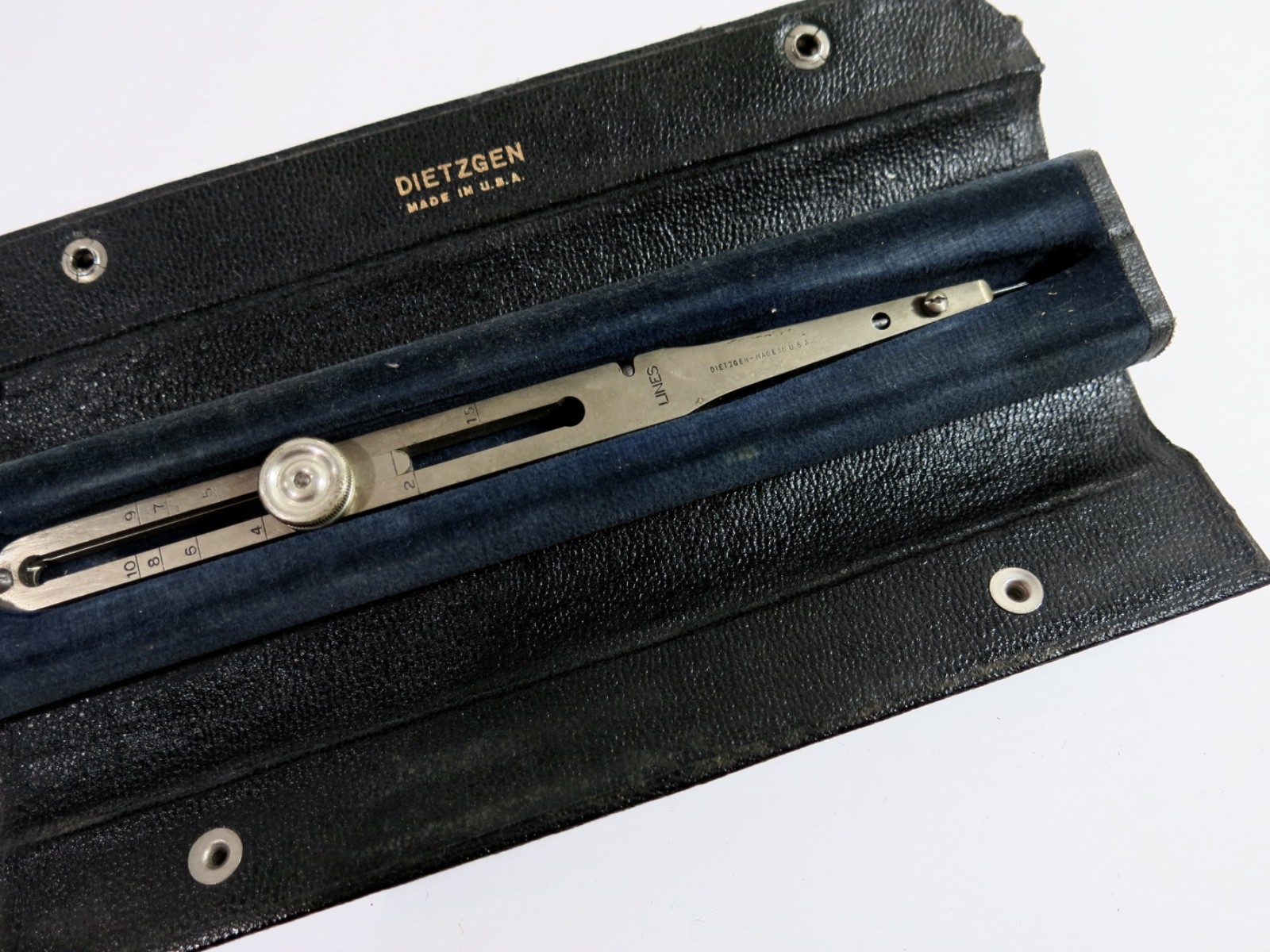 Vintage Dietzgen Made in USA 7 1/4" Proportional Dividers with Original Case