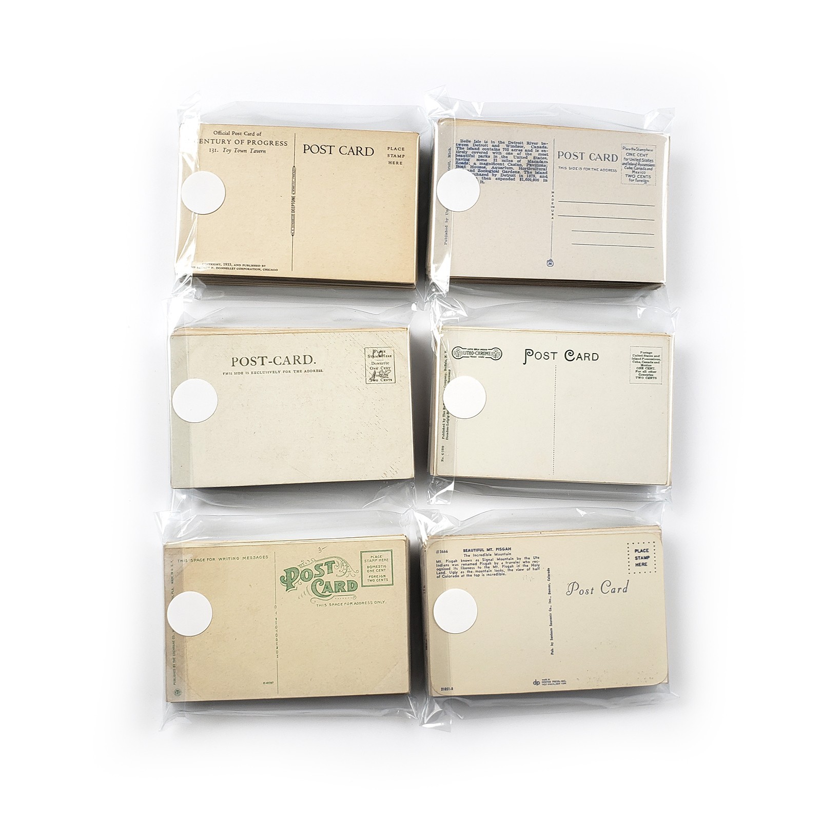 60 Unused Vintage Postcards Lot - Unposted Random Blank Midcentury Travel Views