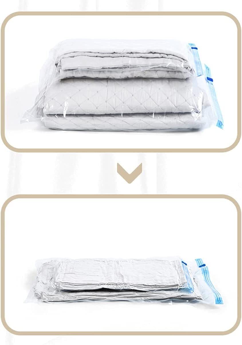 12Pcs Jumbo Vacuum Storage Bags Space Saver Clear Compression Organizer