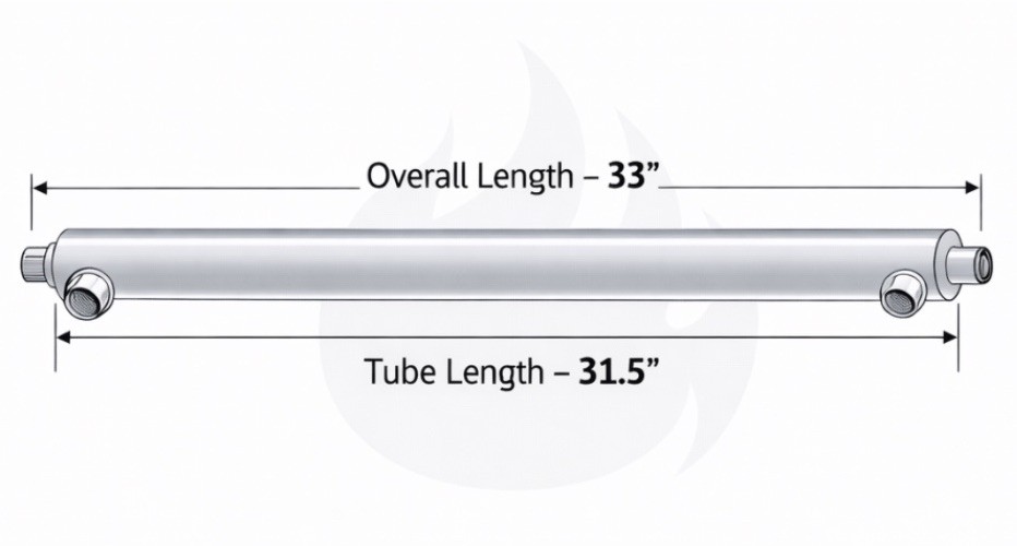 Central Boiler Domestic Side Arm Heat Exchanger 33" Stainless 3/4" FIP 5600018