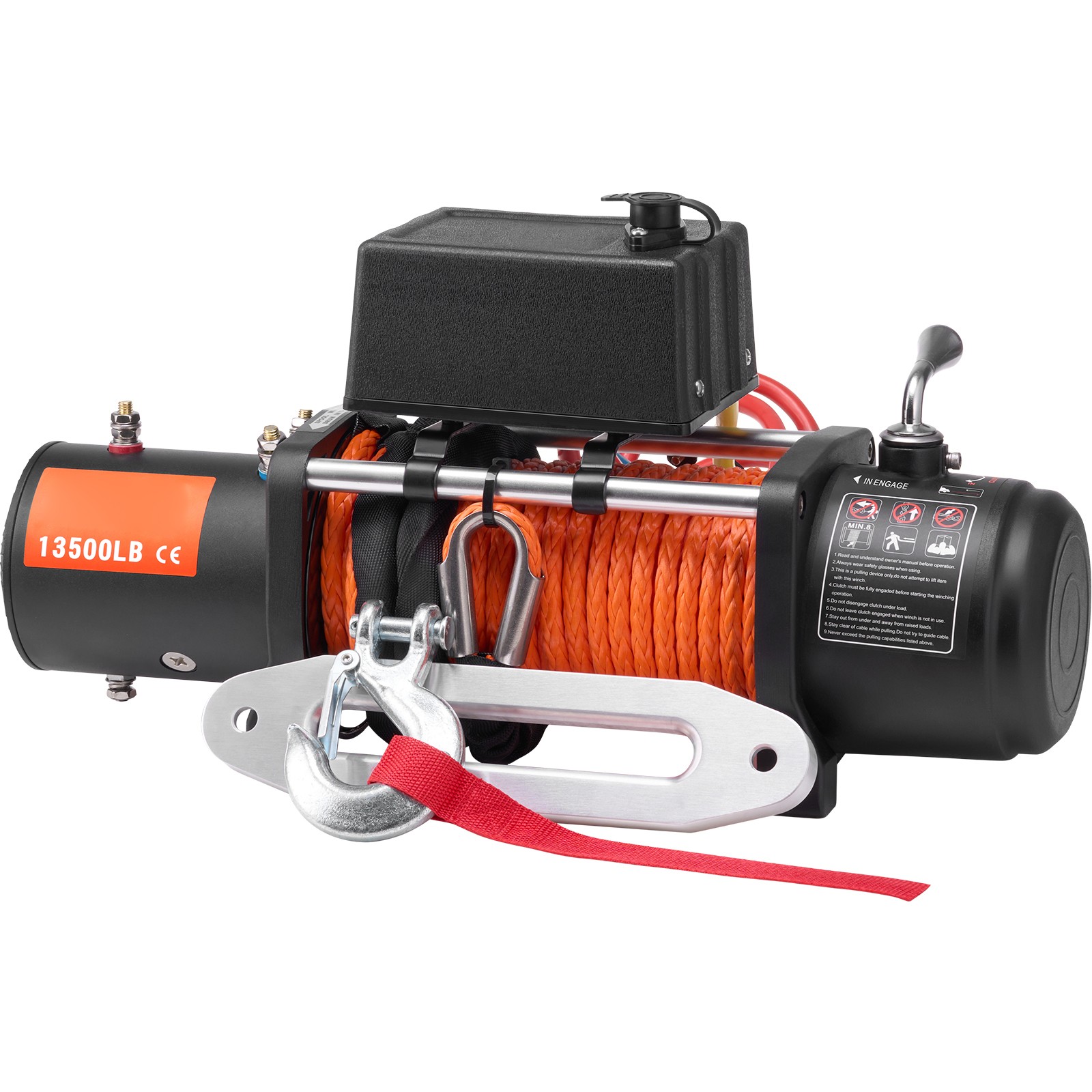 Uimoso Electric Winch 13500LBS Synthetic Cable Truck Trailer Towing Off-Road 4WD