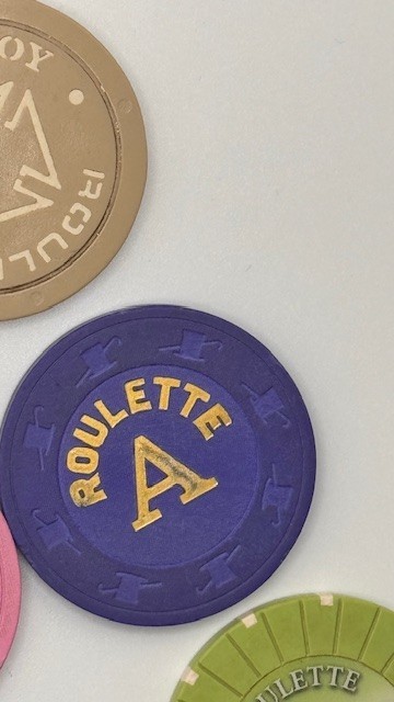 Lot of 14 Misc. Roulette Chips-Clean-Payboy Chips